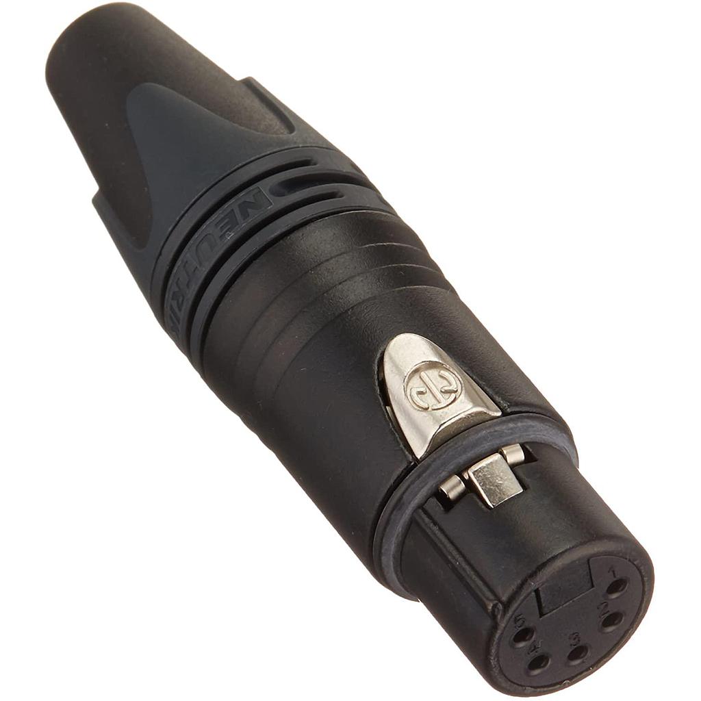 Neutrik - Conector XLR Hembra 5 Polos Serie XX Contactos en Oro Mod.NC5FXX-B