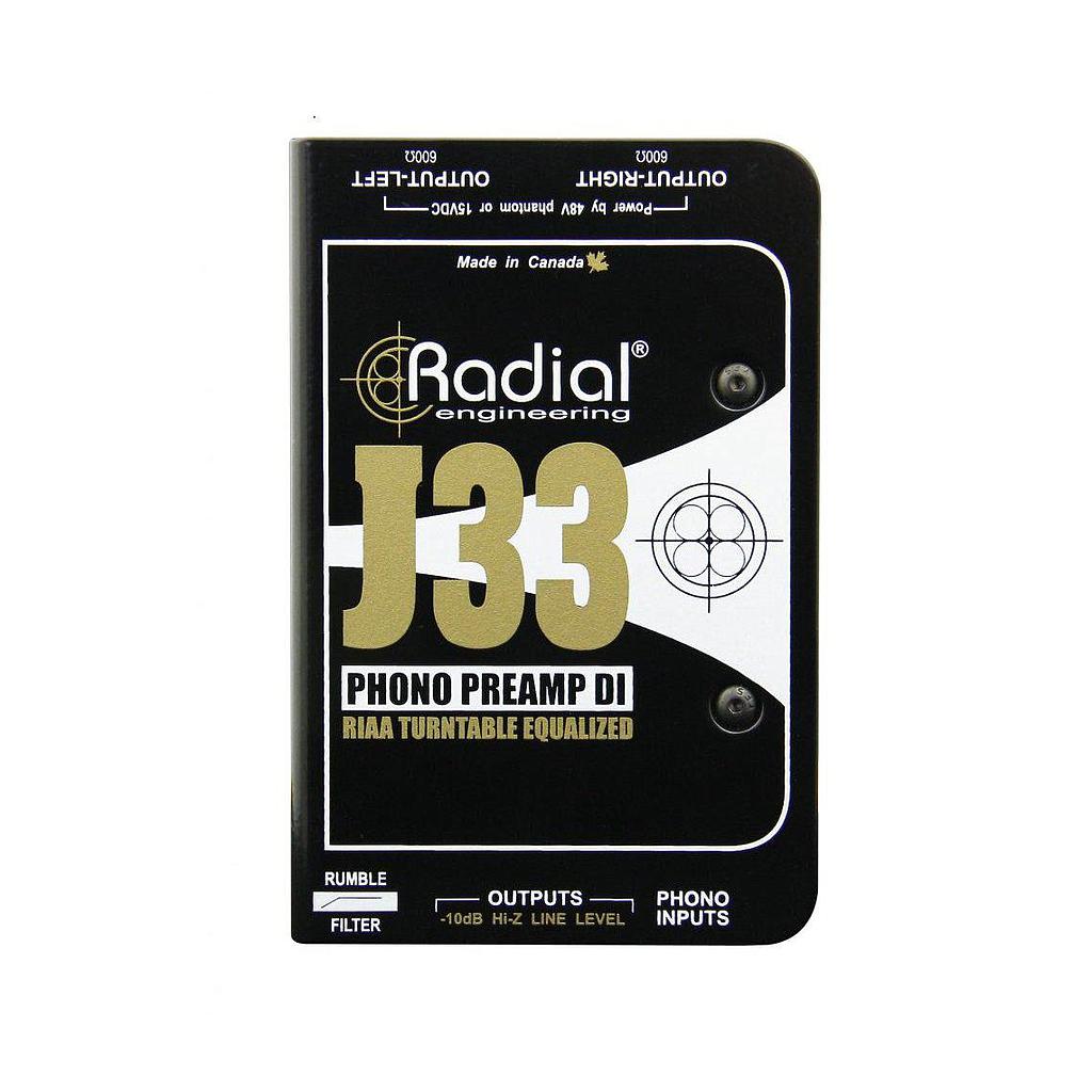 Radial - Caja Directa Activa Estereo RCA-XLR Mod.J33