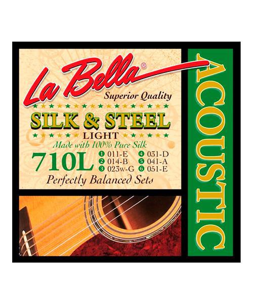 La Bella - Encordado para Guitarra Acústica, Light Mod.710L
