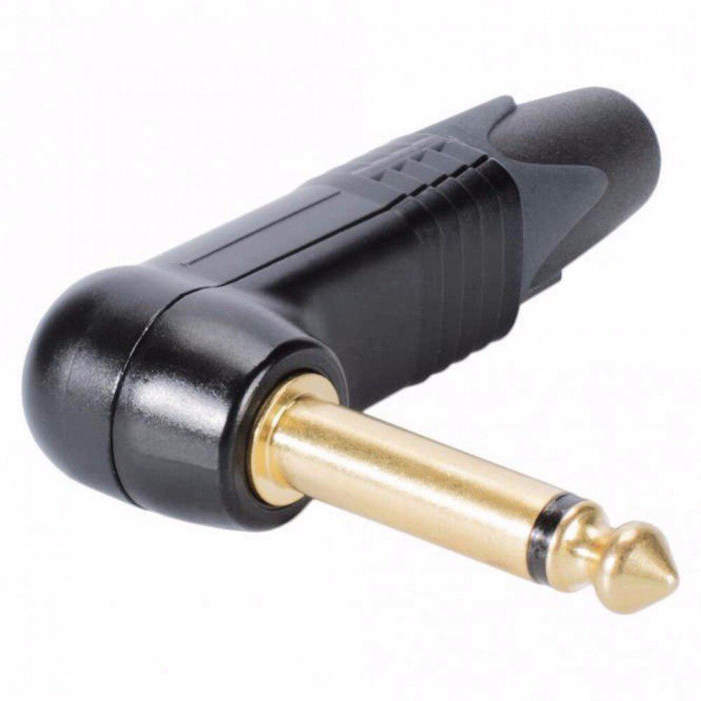 Neutrik - Plug Mono de 1/4 con Angulo de 90°, Contacto en Oro Mod.NP2RX-B