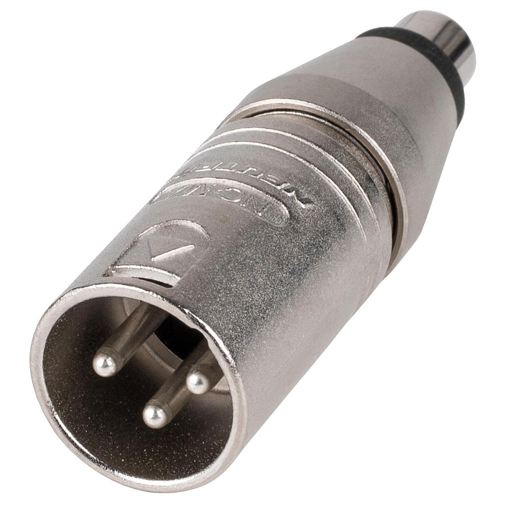 Neutrik - Adaptador XLR Macho 3 Pines a RCA Hembra Mod.NA2MPMF