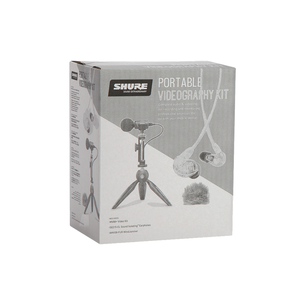 Shure - Paquete Micrófono + Audífonos Mod.MV88+SE215-CL