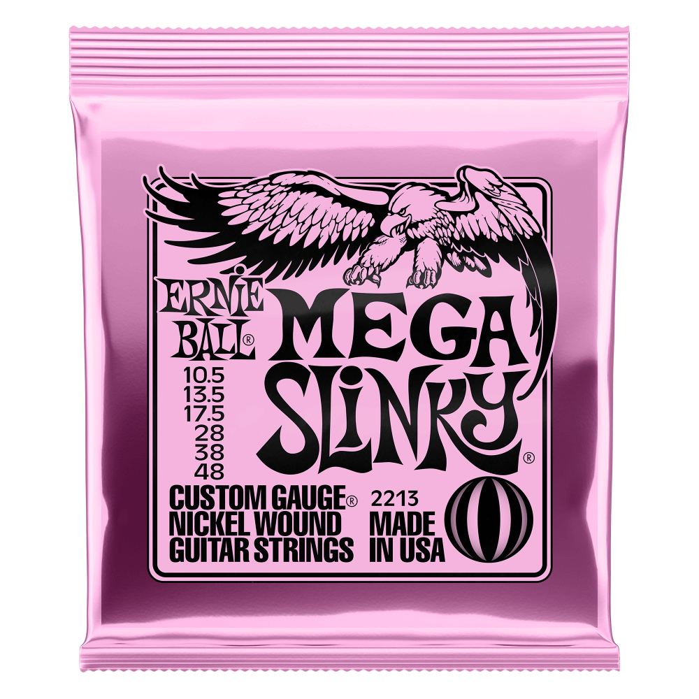 Ernie Ball - Encordado "Mega Slinky" para Guitarra Eléctrica, Niquel .0105 - .048 Mod.2213