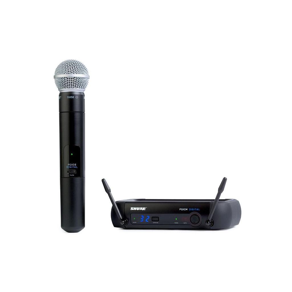 Shure - Sistema Inalámbrico PGXD con Micrófono de Mano PG58 Mod.PGXD24/PG58