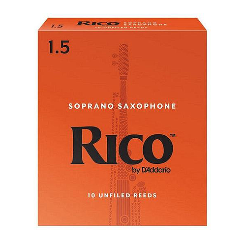 D'Addario - 10 Cañas Rico para Saxofón Soprano, Medida: 1 1/2 Mod.RIA1015_21