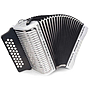 Hohner - Acordeon Corona II Diatónico Sol-Do-Fa, Color: Blanco con Mochila Mod.A5622_29