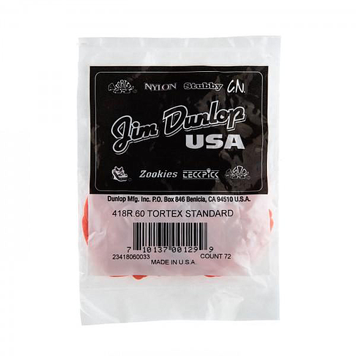 Dunlop - 72 Plumillas Tortex Standard, Calibre: .60 Mod.418R.60_5