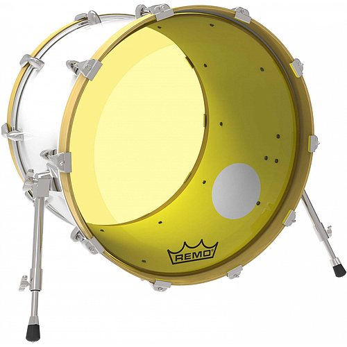 Remo - Parche Colortone Powerstroke P3, Tamaño: 22" con Perf. 5" Color: Amarillo Mod.P3-1322-CT-YEOH_214