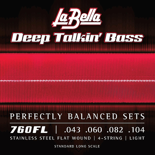 La Bella - Encordado Deep Talkin' Bass para Bajo Eléctrico, Light 43-104 Mod.760FL_166