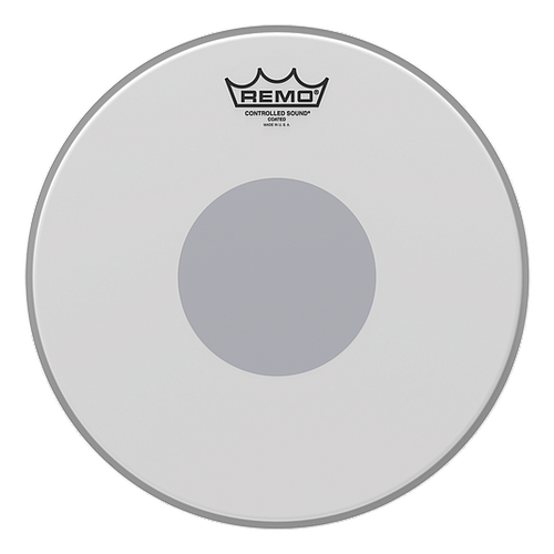 Remo - Parche Controlled Sound Coated, Tamaño: 12" Centro Negro Mod.CS-0112-10_12