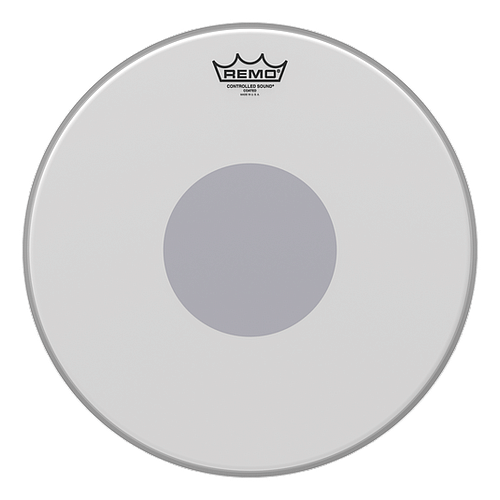 Remo - Parche Controlled Sound Coated, Tamaño: 15" Centro Negro Mod.CS-0115-10_15