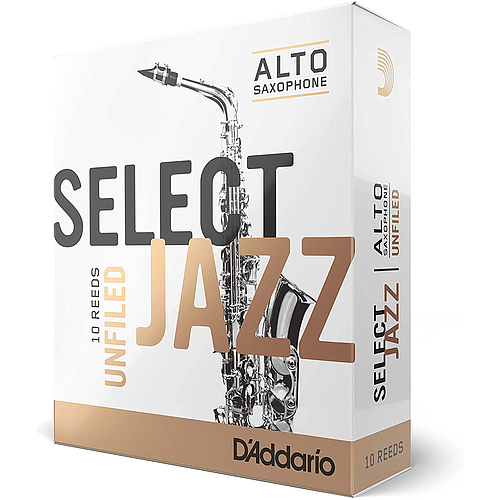 D'Addario - Cañas Select Jazz Unfiled para Sax Alto, 10 Piezas Medidas: Varios Mod.RRS10ASX___2