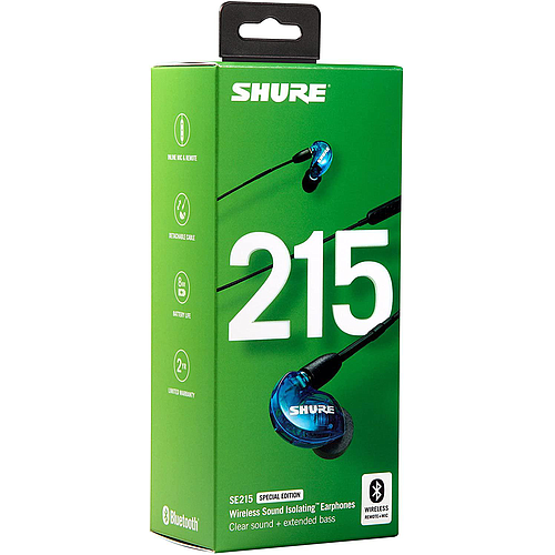 Shure - Audífonos In-Ears Bluetooth Aislantes de Sonido, Color: Azúl Mod.SE215SPE-B-BT1_14