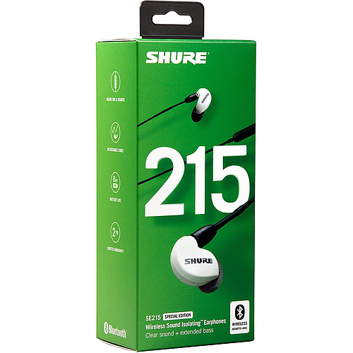Shure - Audífonos In-Ears Bluetooth Aislantes de Sonido, Color: Blanco Mod.SE215SPE-W-BT1_17