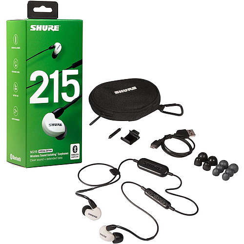 Shure - Audífonos In-Ears Bluetooth Aislantes de Sonido, Color: Blanco Mod.SE215SPE-W-BT1_18