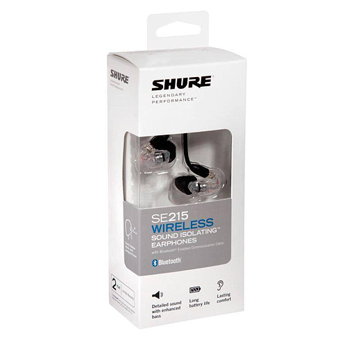 Shure - Audífonos In-Ears Bluetooth Aislantes de Sonido, Color: Transp. Mod.SE215-CL-BT1_20