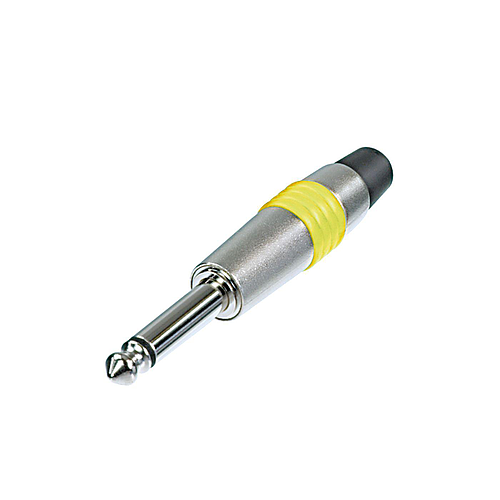 Rean - Plug 1/4 Mono con Identificador sin Tornillo, Color: Amarillo Mod.NYS224C-4_40