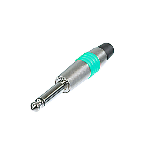 Rean - Plug 1/4 Mono con Identificador sin Tornillo, Color: Verde Mod.NYS224C-5_41