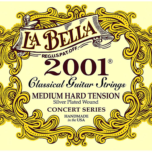 La Bella - Encordado 2001 para Guitarra Clásica, Nylon Tensión Media Alta Mod.2001MH