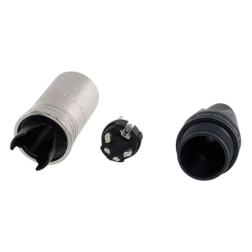 Neutrik - Conector XLR Macho 4 Polos Serie XX Cromado Mod.NC4MXX