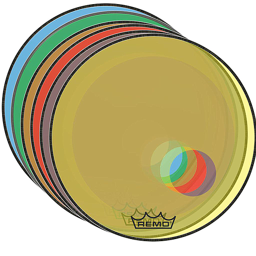 Remo - Parche Colortone Powerstroke P3, Tamaño: 22" con Perf. 5" Mod.P3-1322-CT-__OH