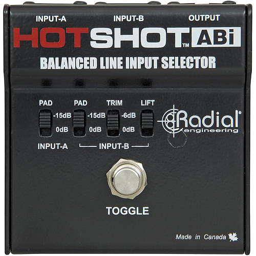 Radial - Pedal Selector Balanceado entre 2 Entradas Mod.HotShot ABi