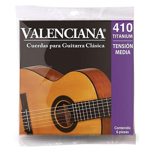 La Valenciana - Encordado para Guitarra Clásica, Nylon Titanio Mod.410T