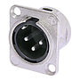 Neutrik - Conector XLR Macho 3 Polos Serie D Para Chasis Mod.NC3MD-L-1
