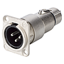 Neutrik - Adaptador XLR Macho a XLR Hembra De 3 Polos Mod.NA3MDF